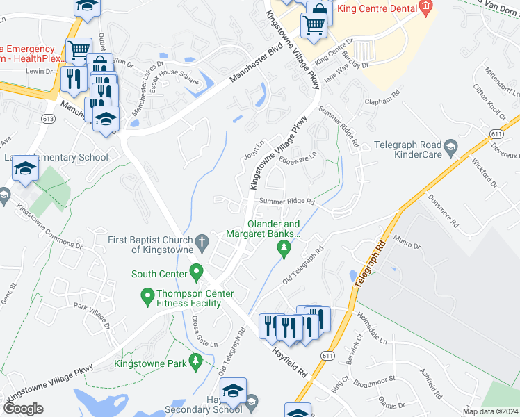 map of restaurants, bars, coffee shops, grocery stores, and more near 6021 Liverpool Lane in Alexandria