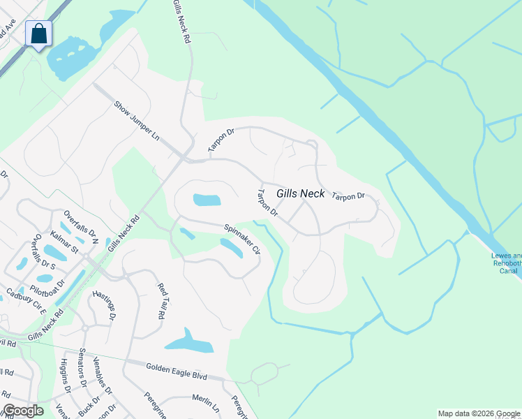 map of restaurants, bars, coffee shops, grocery stores, and more near 36355 Tarpon Drive in Lewes