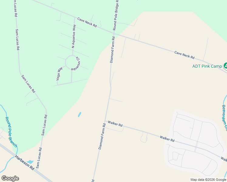 map of restaurants, bars, coffee shops, grocery stores, and more near 16350 Diamond Farm Road in Milton