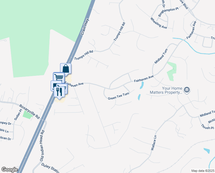 map of restaurants, bars, coffee shops, grocery stores, and more near 9415 Fairhaven Avenue in Upper Marlboro