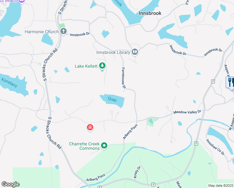 map of restaurants, bars, coffee shops, grocery stores, and more near 2121 Quail Glen Drive in Wright City