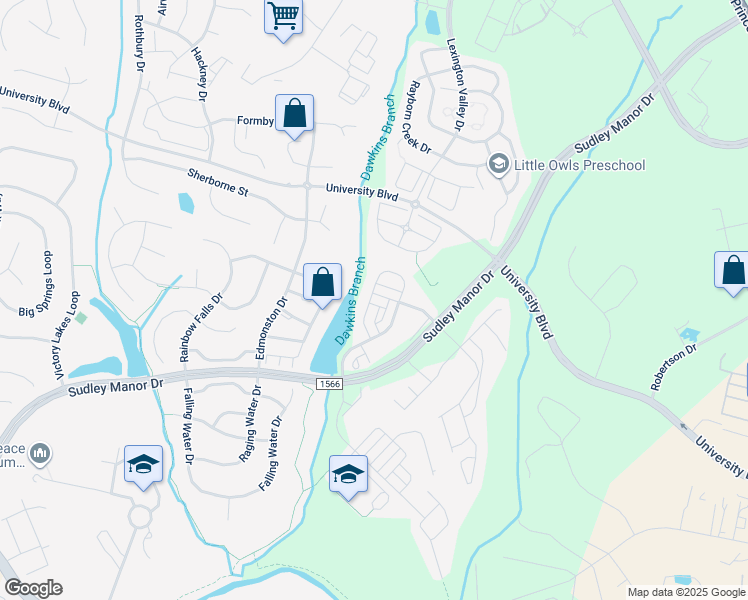 map of restaurants, bars, coffee shops, grocery stores, and more near 12021 Lake Baldwin Drive in Bristow