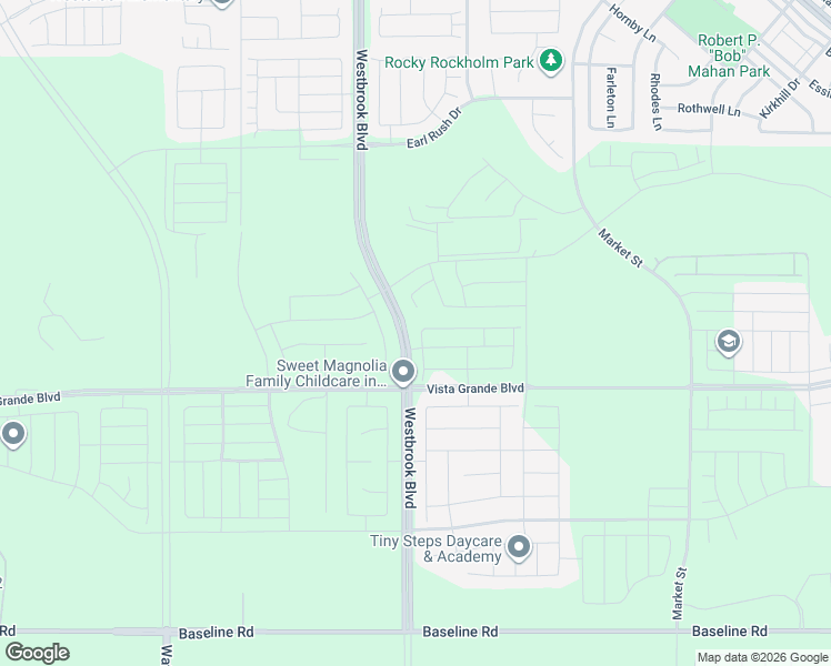 map of restaurants, bars, coffee shops, grocery stores, and more near 5800 Baseline Road in Roseville