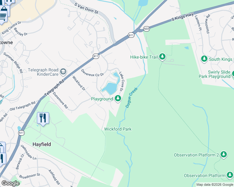 map of restaurants, bars, coffee shops, grocery stores, and more near Snug Harbor Court in Alexandria