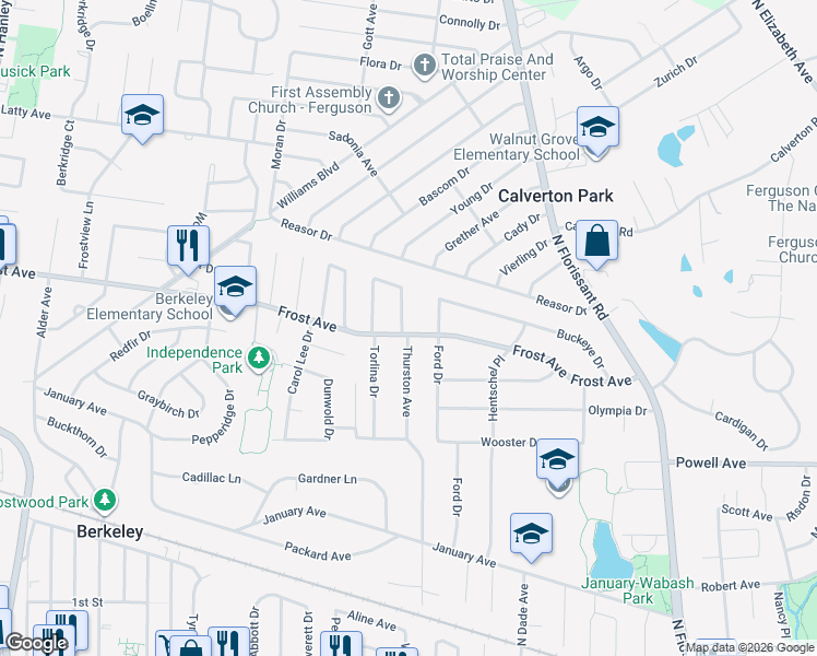 map of restaurants, bars, coffee shops, grocery stores, and more near 6728 Thurston Avenue in Berkeley