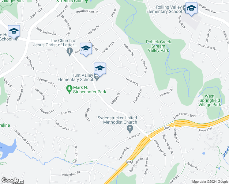 map of restaurants, bars, coffee shops, grocery stores, and more near 8603 Arley Drive in Springfield