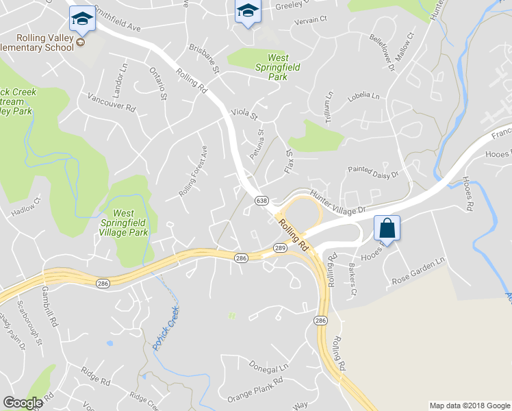 map of restaurants, bars, coffee shops, grocery stores, and more near 7200 Tanworth Drive in West Springfield