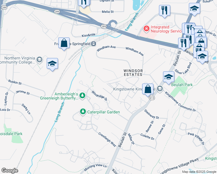 map of restaurants, bars, coffee shops, grocery stores, and more near 6467 Rockshire Court in Alexandria