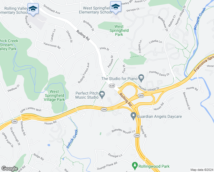 map of restaurants, bars, coffee shops, grocery stores, and more near 8006 Tanworth Court in West Springfield