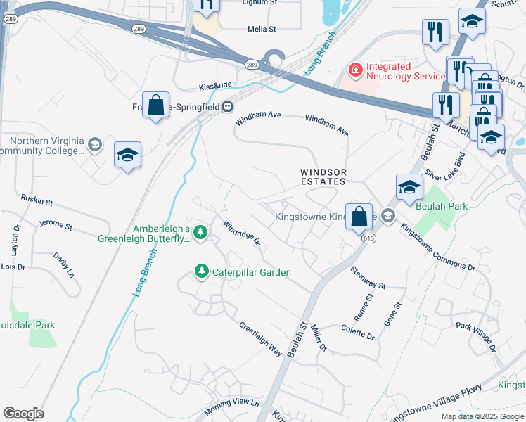 map of restaurants, bars, coffee shops, grocery stores, and more near 6469 Rockshire Court in Alexandria