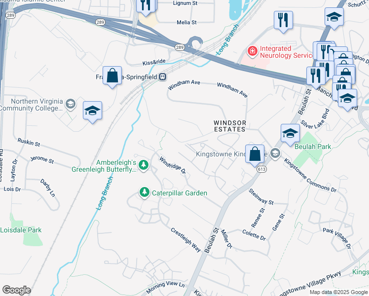 map of restaurants, bars, coffee shops, grocery stores, and more near 6477 Rockshire Court in Alexandria