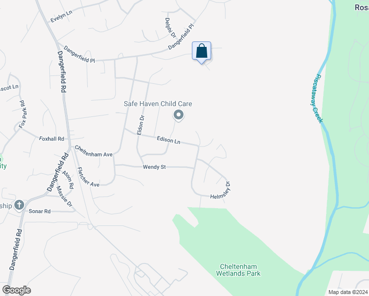 map of restaurants, bars, coffee shops, grocery stores, and more near 8807 Edison Lane in Clinton