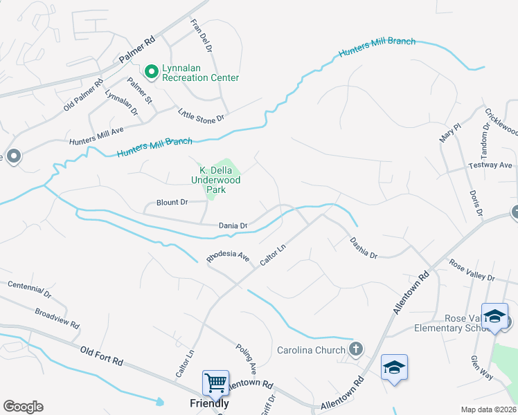 map of restaurants, bars, coffee shops, grocery stores, and more near 9405 Dania Court in Fort Washington