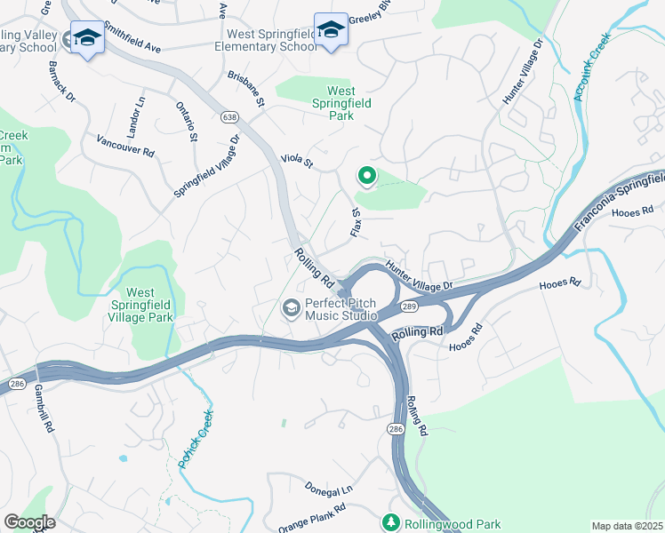 map of restaurants, bars, coffee shops, grocery stores, and more near 7936 Wentworth Pl in Springfield