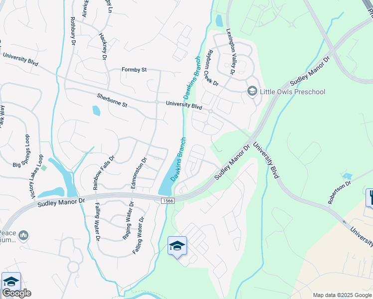 map of restaurants, bars, coffee shops, grocery stores, and more near 9063 Ribbon Falls Loop in Bristow