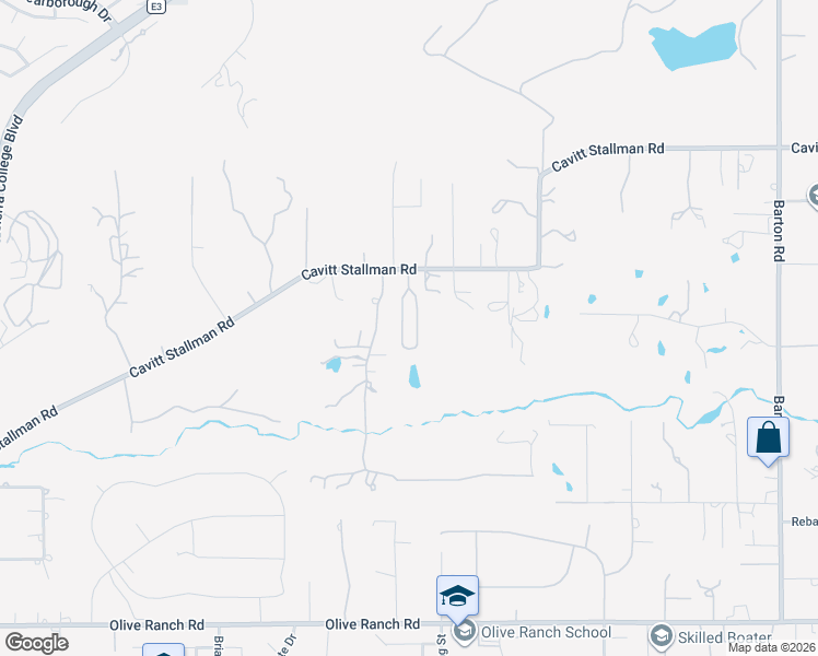 map of restaurants, bars, coffee shops, grocery stores, and more near 5200 Cavitt Stallman Road in Granite Bay