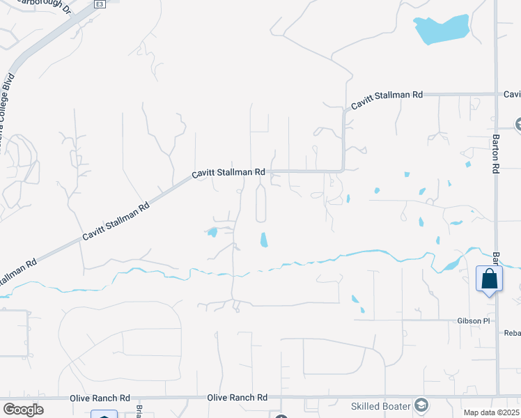 map of restaurants, bars, coffee shops, grocery stores, and more near 5200 Cavitt Stallman Road in Granite Bay