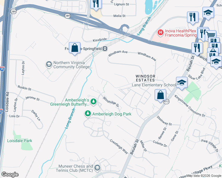 map of restaurants, bars, coffee shops, grocery stores, and more near 7164 Barry Road in Alexandria