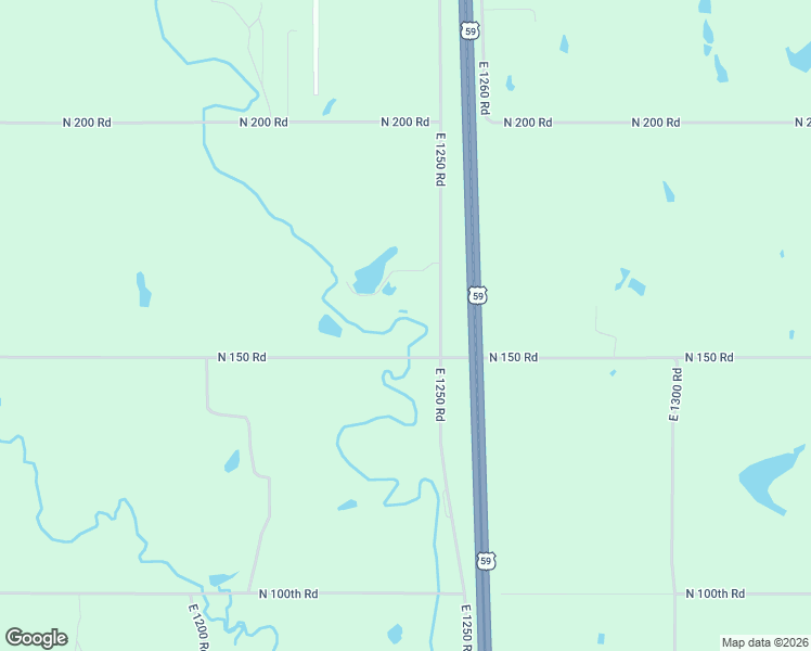 map of restaurants, bars, coffee shops, grocery stores, and more near 153 East 1250th Road in Baldwin City