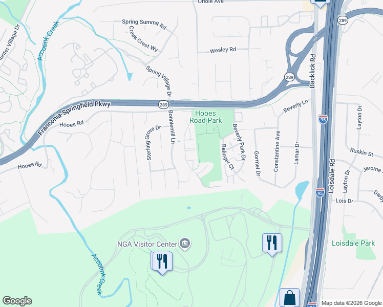 map of restaurants, bars, coffee shops, grocery stores, and more near 7351 Bloomington Court in Springfield