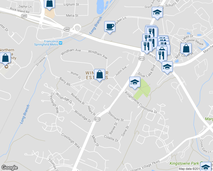 map of restaurants, bars, coffee shops, grocery stores, and more near 7228 Rita Gray Loop in Alexandria