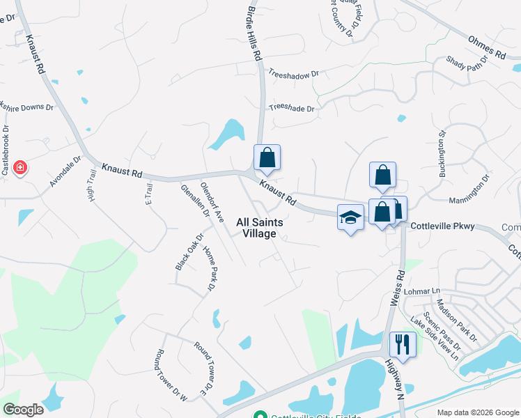 map of restaurants, bars, coffee shops, grocery stores, and more near 709 Woodland Ridge Drive in St. Peters