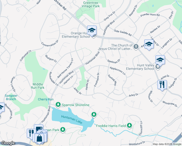 map of restaurants, bars, coffee shops, grocery stores, and more near 8916 Spur Rd in Springfield