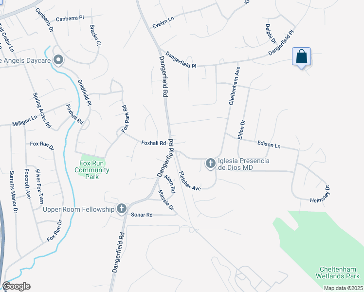 map of restaurants, bars, coffee shops, grocery stores, and more near 9304 Dangerfield Road in Clinton