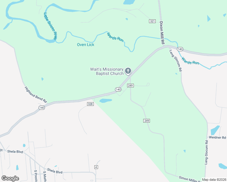 map of restaurants, bars, coffee shops, grocery stores, and more near 1731 Ohio 140 in Portsmouth