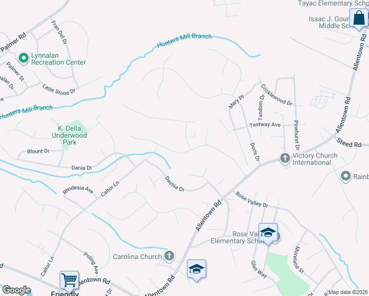 map of restaurants, bars, coffee shops, grocery stores, and more near 2304 Washington Overlook Drive in Fort Washington