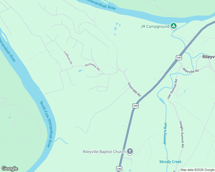map of restaurants, bars, coffee shops, grocery stores, and more near 201 Colwood Drive in Rileyville