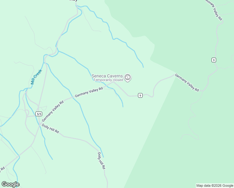 map of restaurants, bars, coffee shops, grocery stores, and more near 3180 Germany Valley Road in Riverton