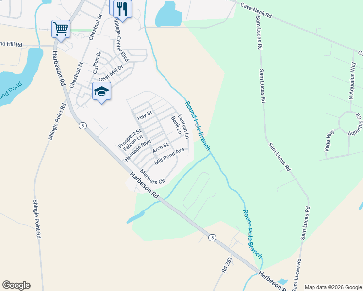 map of restaurants, bars, coffee shops, grocery stores, and more near 311 Mill Pond Avenue in Milton