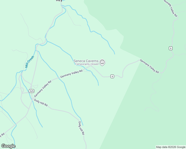 map of restaurants, bars, coffee shops, grocery stores, and more near 3180 Germany Valley Road in Riverton