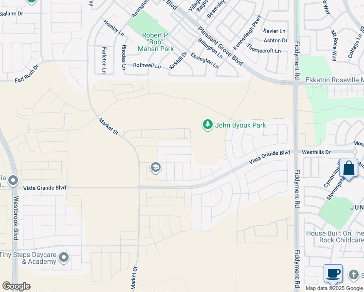map of restaurants, bars, coffee shops, grocery stores, and more near 5032 Chelsea Creek Road in Roseville