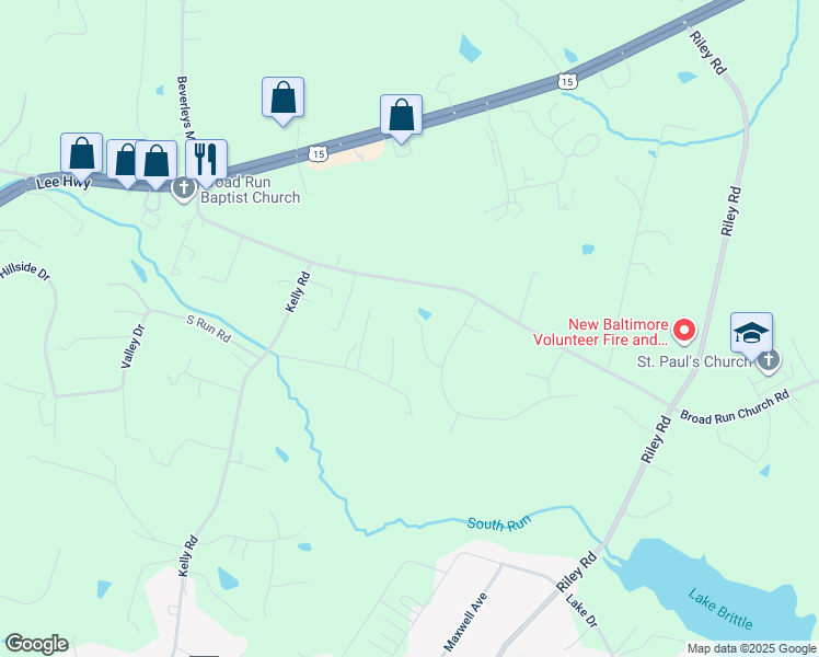 map of restaurants, bars, coffee shops, grocery stores, and more near 6748 Highlander Court in Vint Hill Farms