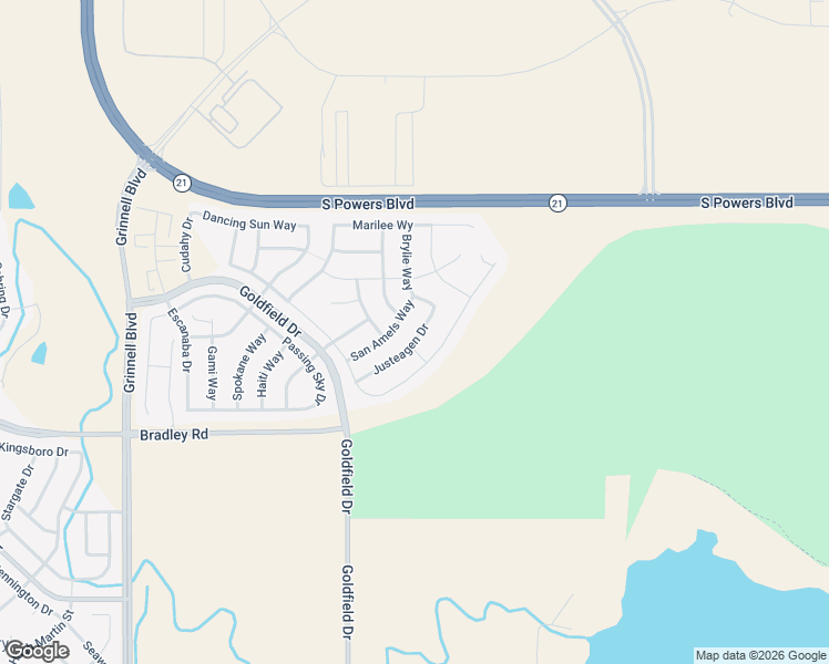 map of restaurants, bars, coffee shops, grocery stores, and more near 6268 San Mateo Drive in Colorado Springs