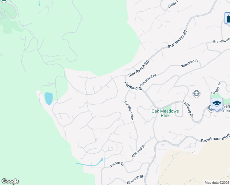 map of restaurants, bars, coffee shops, grocery stores, and more near 4860 Longwood Point in Colorado Springs