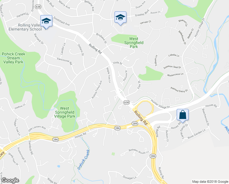 map of restaurants, bars, coffee shops, grocery stores, and more near 7116 Tanworth Drive in West Springfield