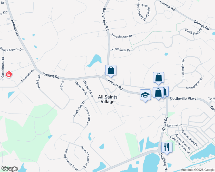 map of restaurants, bars, coffee shops, grocery stores, and more near 709 Woodland Ridge Drive in St. Peters