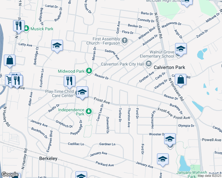 map of restaurants, bars, coffee shops, grocery stores, and more near 6827 Knoll Avenue in Berkeley