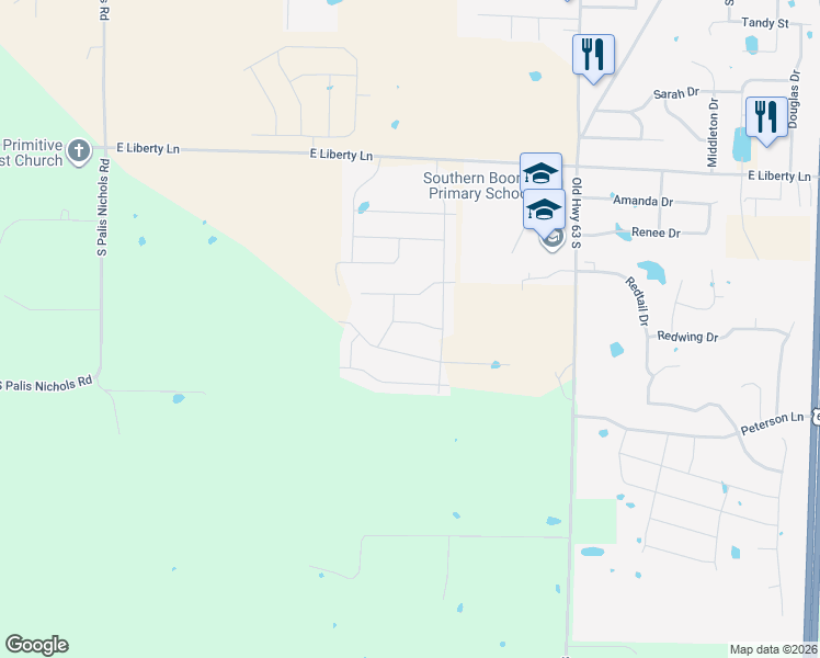 map of restaurants, bars, coffee shops, grocery stores, and more near 15780 Bennington Street in Ashland