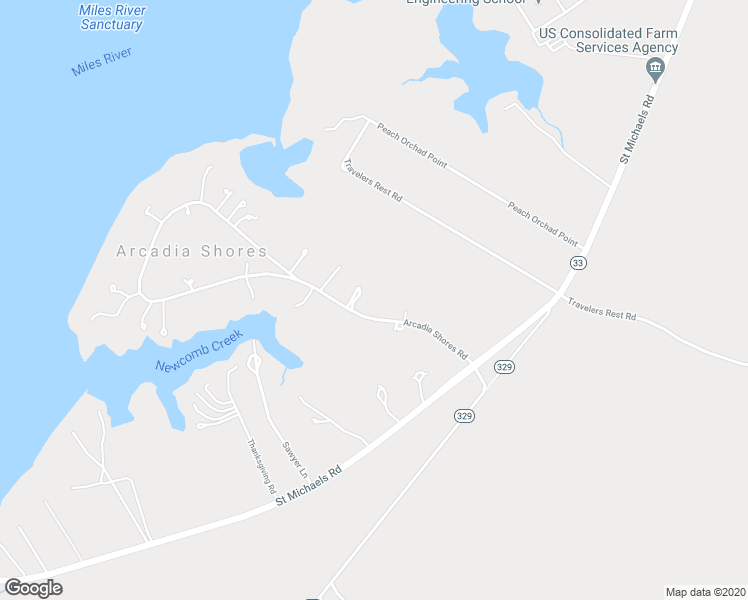 map of restaurants, bars, coffee shops, grocery stores, and more near 26648 Arcadia Shores Road in Easton