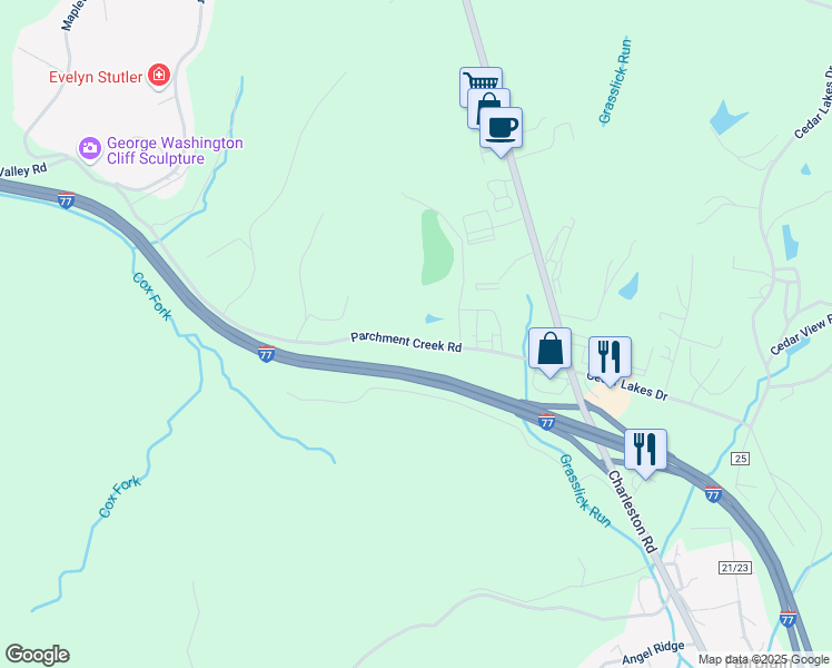 map of restaurants, bars, coffee shops, grocery stores, and more near 336 Shinn Ln in Ripley