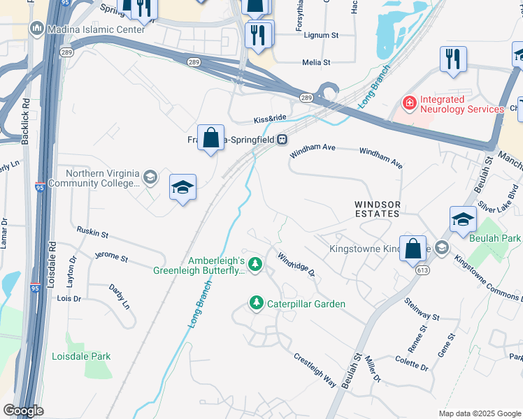 map of restaurants, bars, coffee shops, grocery stores, and more near 7136 Barry Road in Alexandria