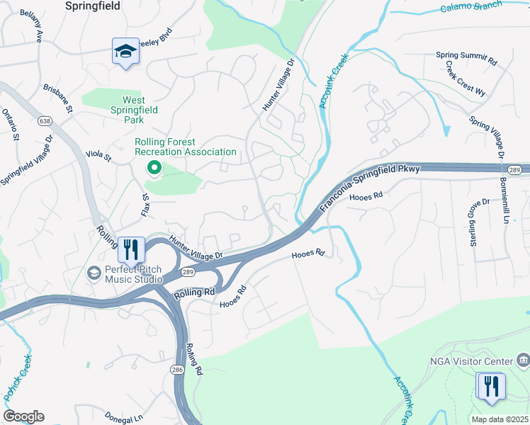 map of restaurants, bars, coffee shops, grocery stores, and more near Hunter Village Dr & Painted Daisy Dr in West Springfield