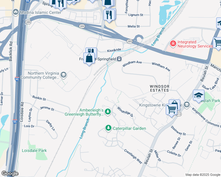 map of restaurants, bars, coffee shops, grocery stores, and more near 7136 Barry Road in Alexandria