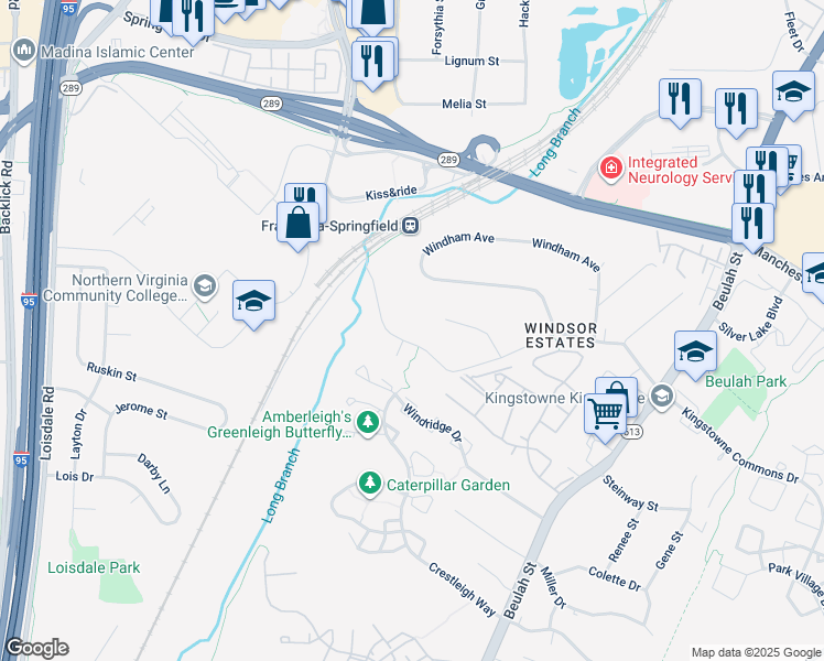 map of restaurants, bars, coffee shops, grocery stores, and more near 7147 Barry Road in Alexandria