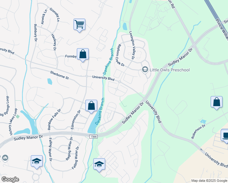 map of restaurants, bars, coffee shops, grocery stores, and more near 8922 Tappen Mill Way in Manassas