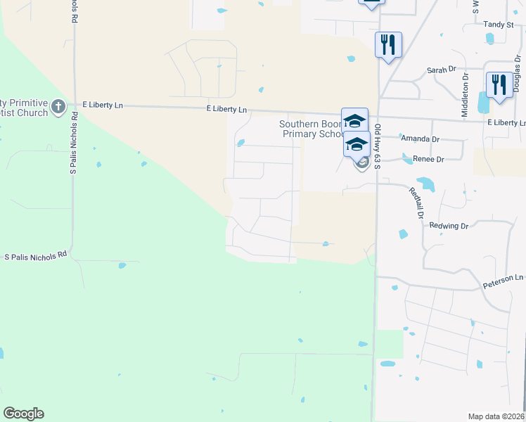 map of restaurants, bars, coffee shops, grocery stores, and more near 15780 Bennington Street in Ashland